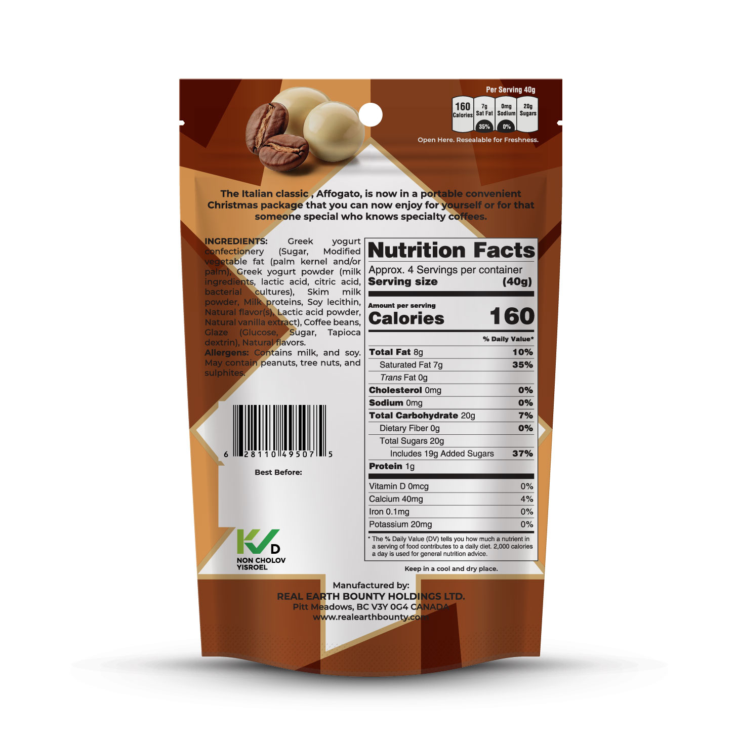 Greek Yogurt Coated Espresso Beans 3