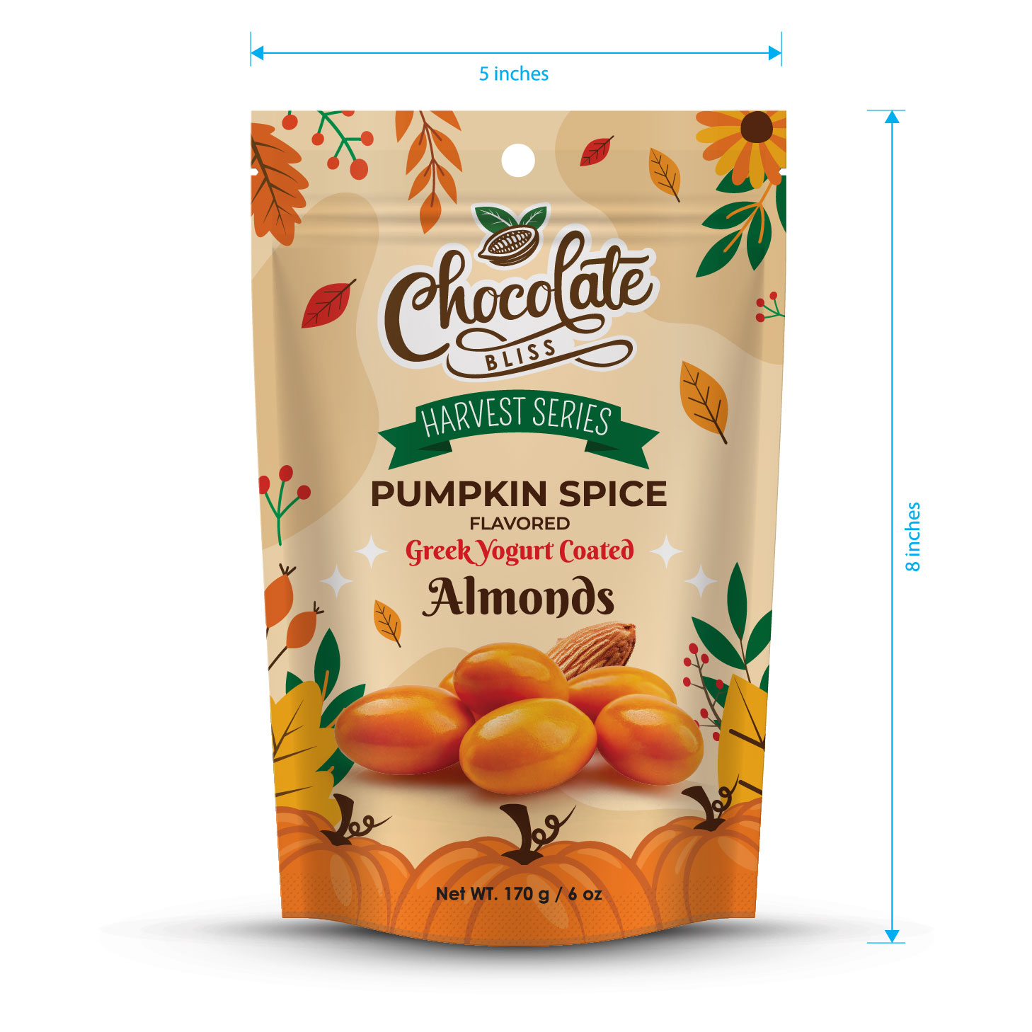Pumpkin Greek Yogurt Coated Almonds
